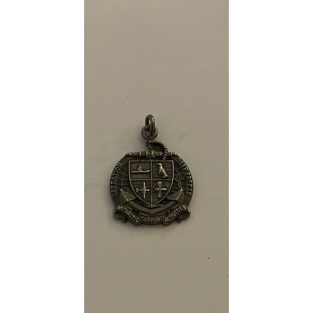 Vintage Operation Deep Freeze Pendant IS Navy Support Activities Charm